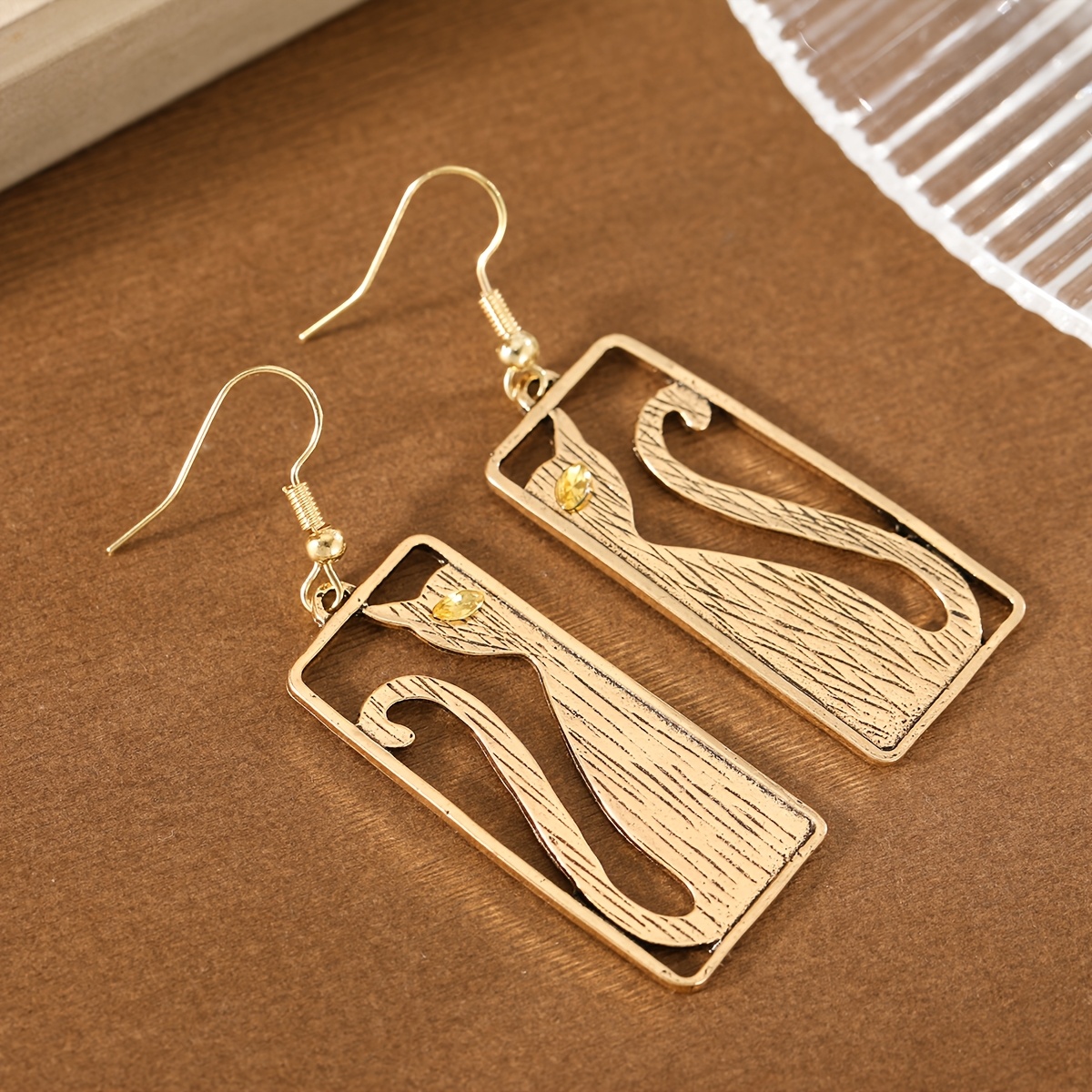 Vintage Cute Lady Pendant Earrings with Zirconia